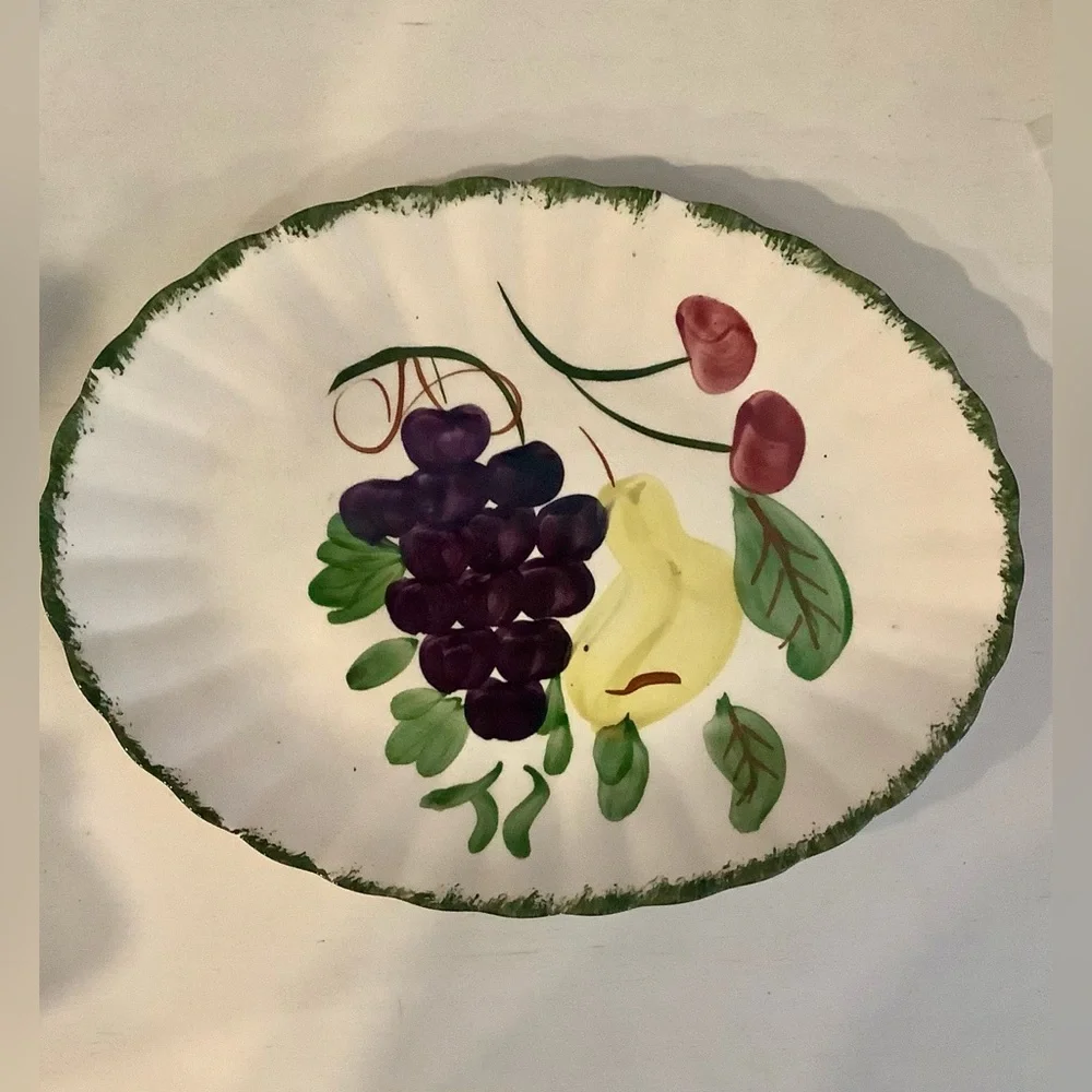 Vintage Blue Ridge Southern Pottery Fruit Fantasy Platter - Picture 1 of 5